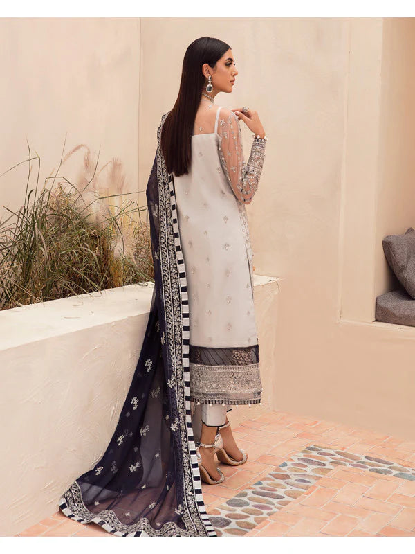 Pakistani Wedding Net Embroidered Dress Made On Custom Order