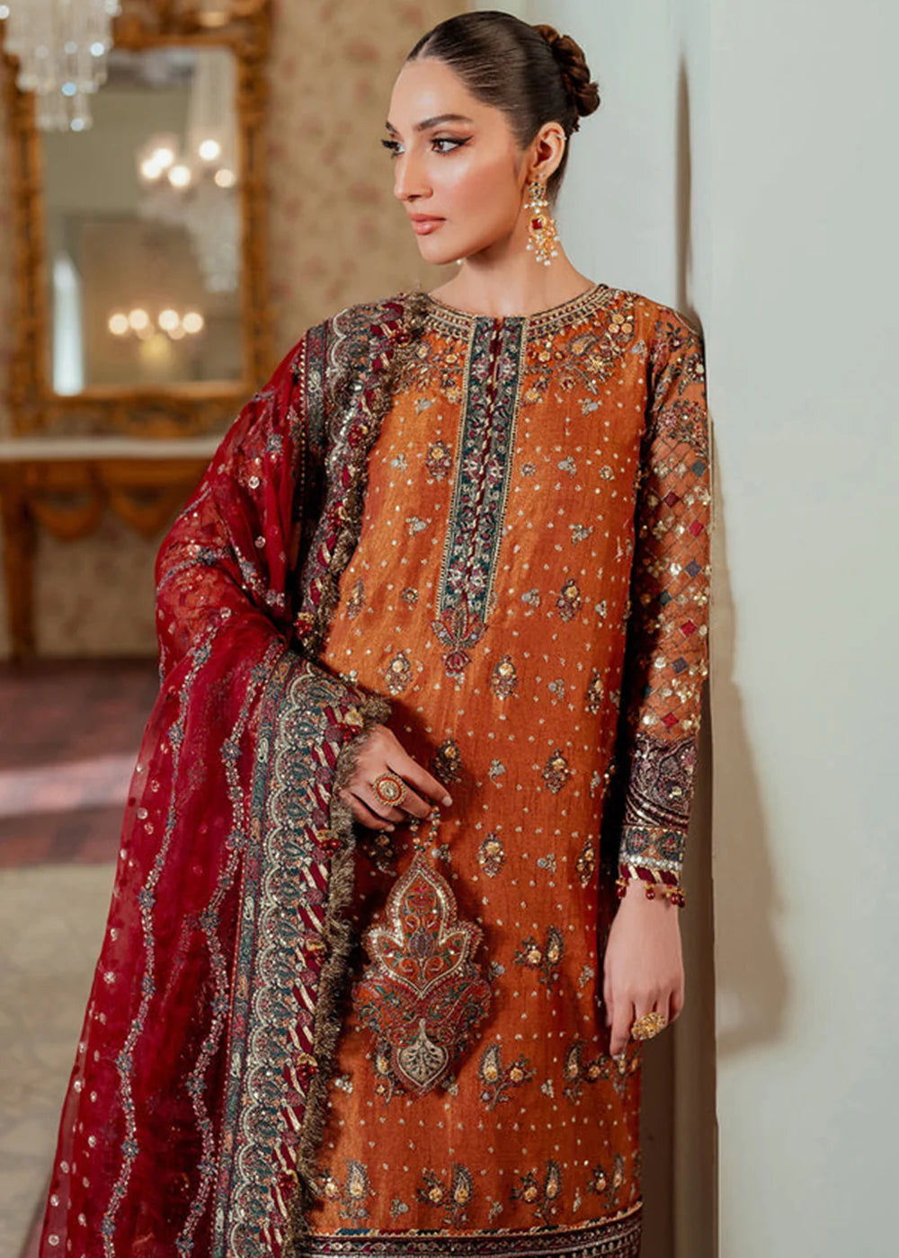 Pakistani Luxury Wedding Embroidered Dress