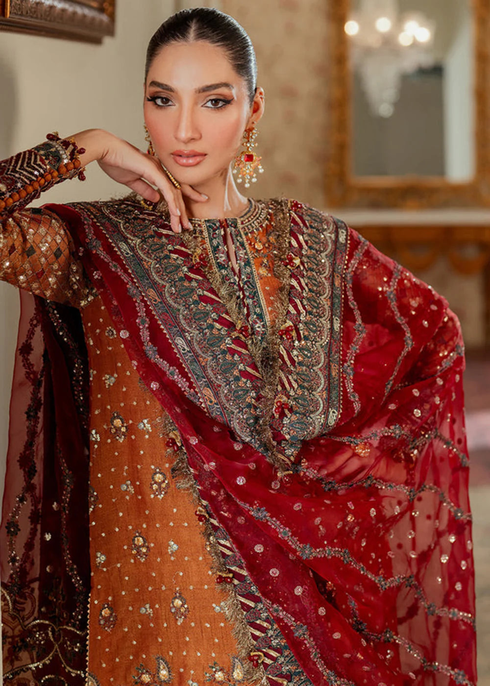 Pakistani Luxury Wedding Embroidered Dress