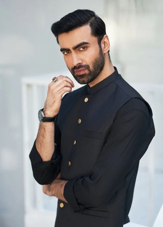 Muraqsh Plain Blended 3 Piece Suit