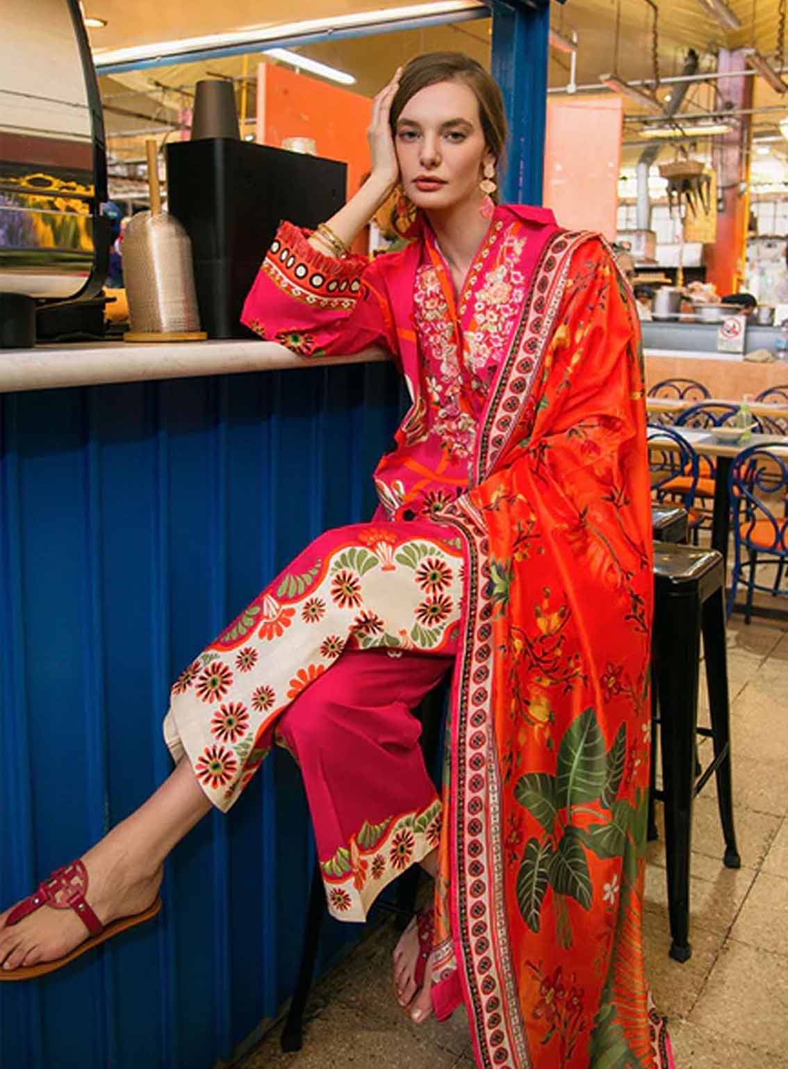 Mushq Printed Lawn Collection 3 Piece Dress