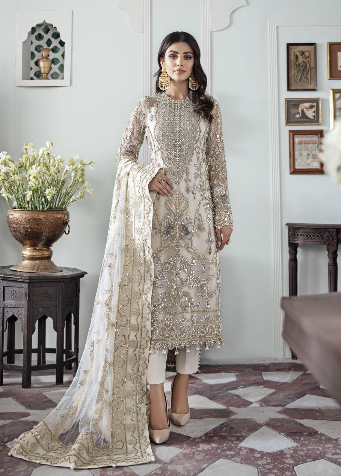 Pakistani Embroidered Net Dress