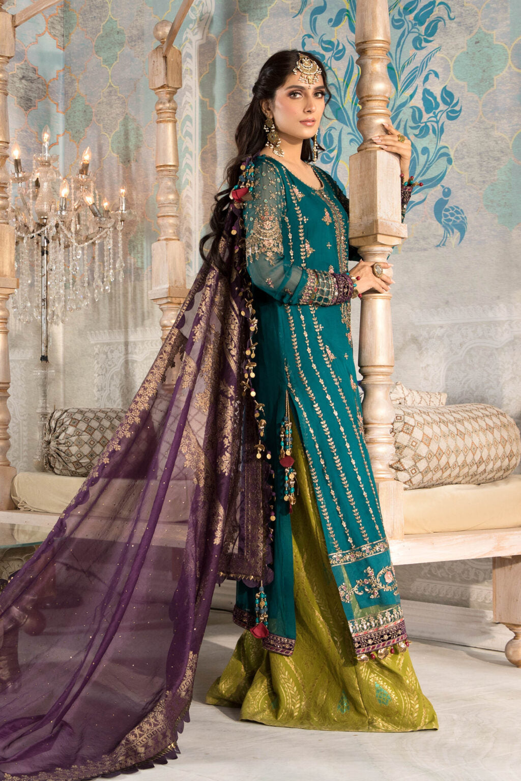 Pakistani Dress Chiffon Embroidered Dress Made On Custom Order